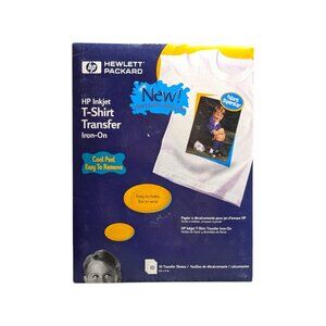 HP Inkjet T-Shirt Transfer Iron-On Sheets 8.5x11 for Inkjet Printer - 10 Pack